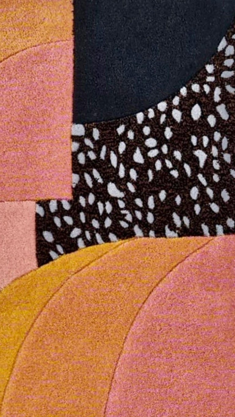 Modern Rag Colours Modern Style Wool Carpet Pastel Pink Orange by RAG Home For Sale at 1stDibs