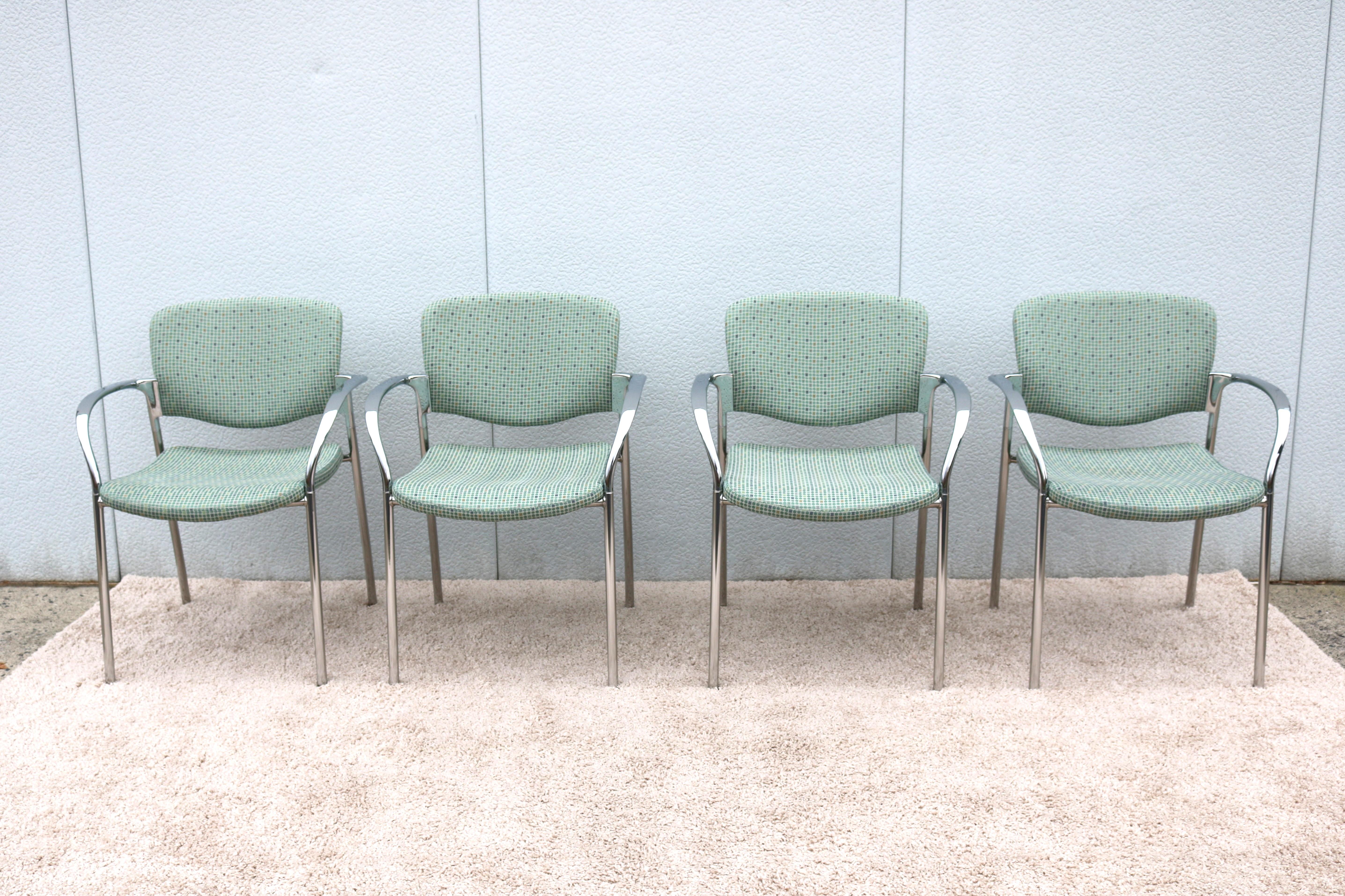 Modern Stylex Welcome Multi Use Green Stacking Guest or Dining Chairs, Set of 4 1
