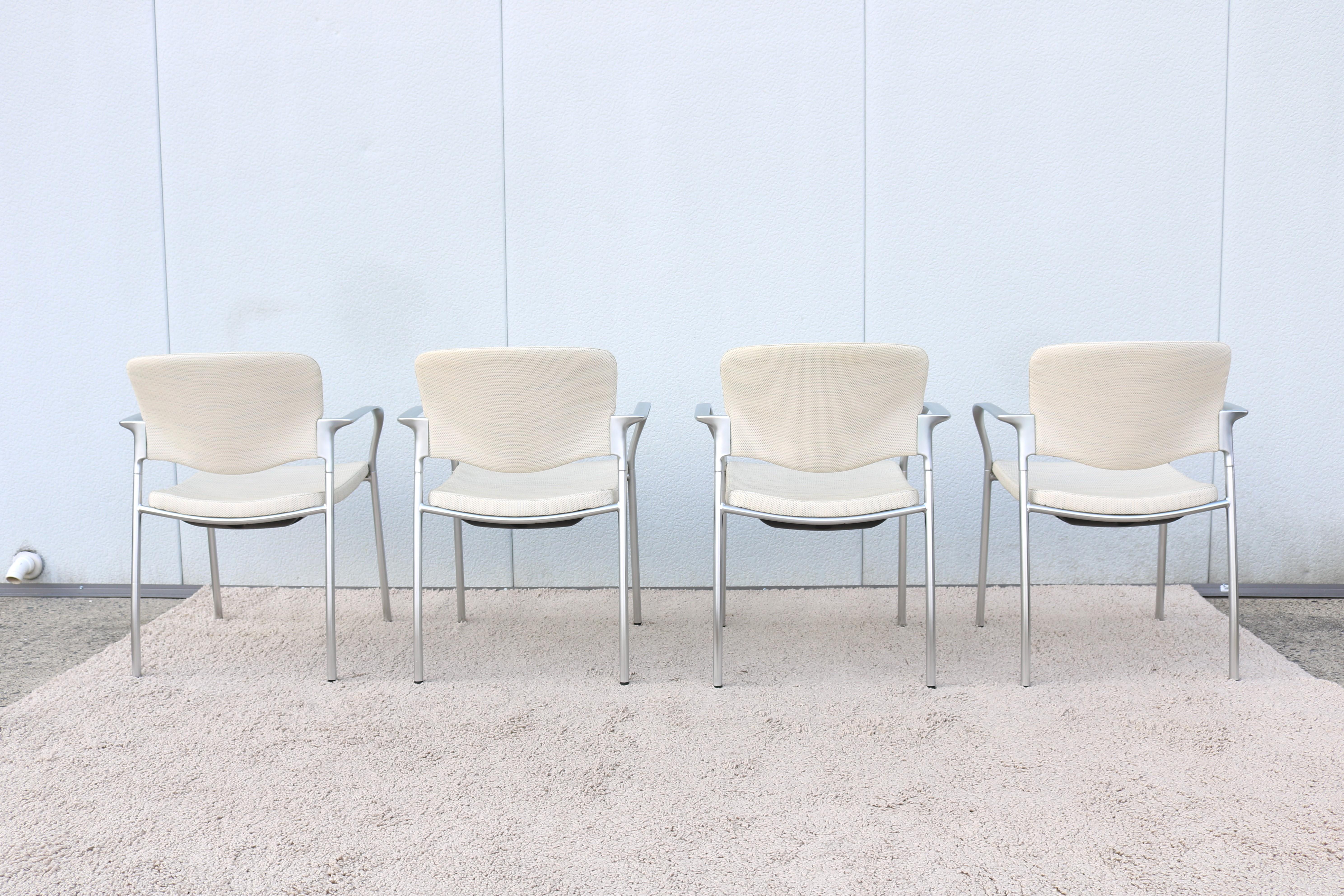 Modern Stylex Welcome Multi Use Ivory Stacking Dining oder Gast Stühle - Set von 4 im Angebot 3