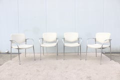 Modern Stylex Welcome Multi Use Ivory Stacking Dining or Guest Chairs - Set of 4