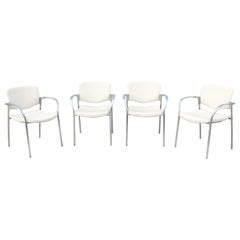 Modern Stylex Welcome Multi Use Ivory Stacking Dining oder Gast Stühle - Set von 4