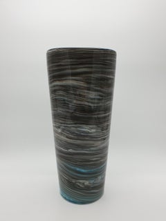 Modern Stylish Marbled Gray Murano Glass Vase by Cenedese, late 1990s
