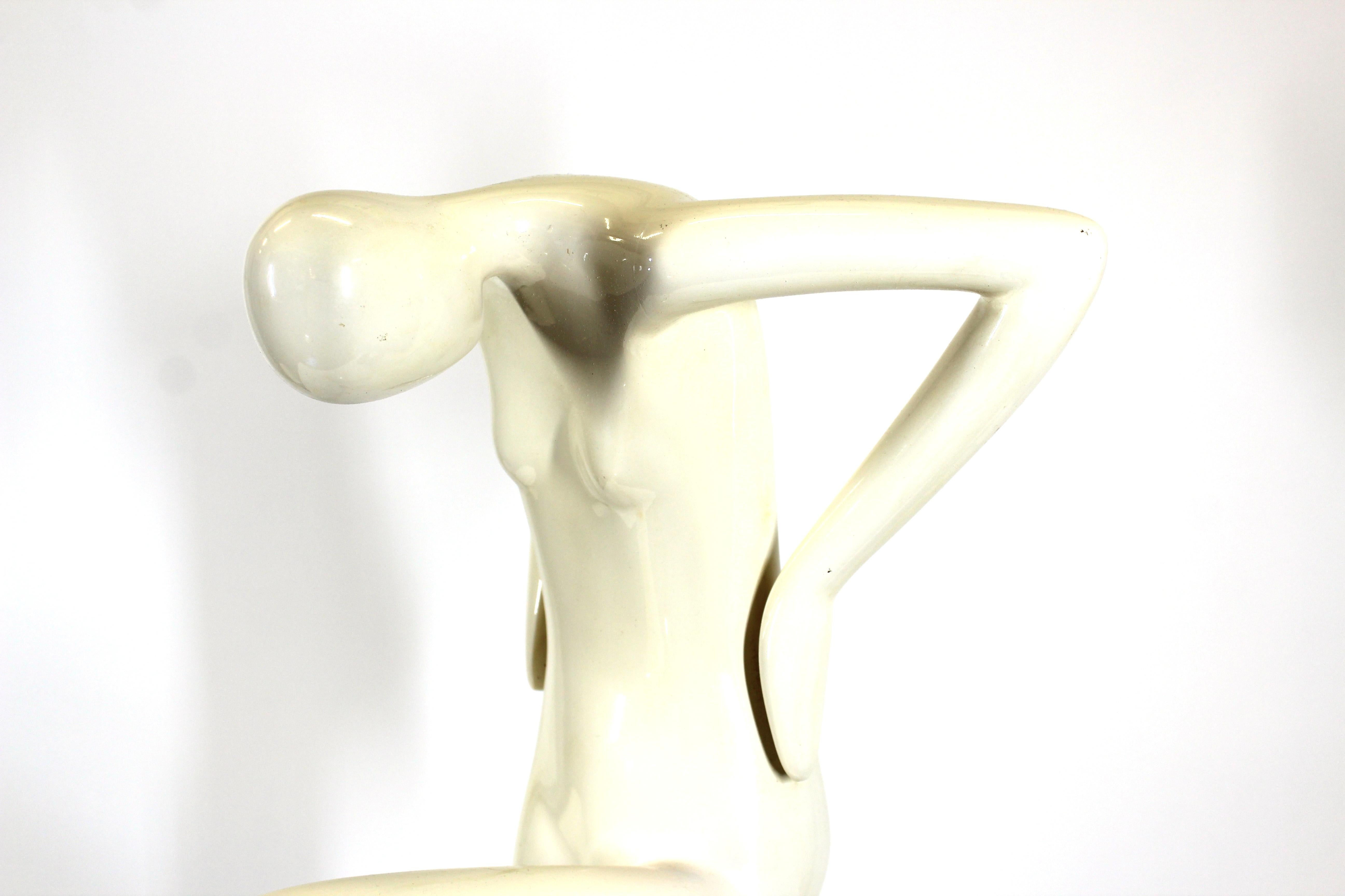 Modern Stylized Figure of Nude Woman on Metal Stand 6