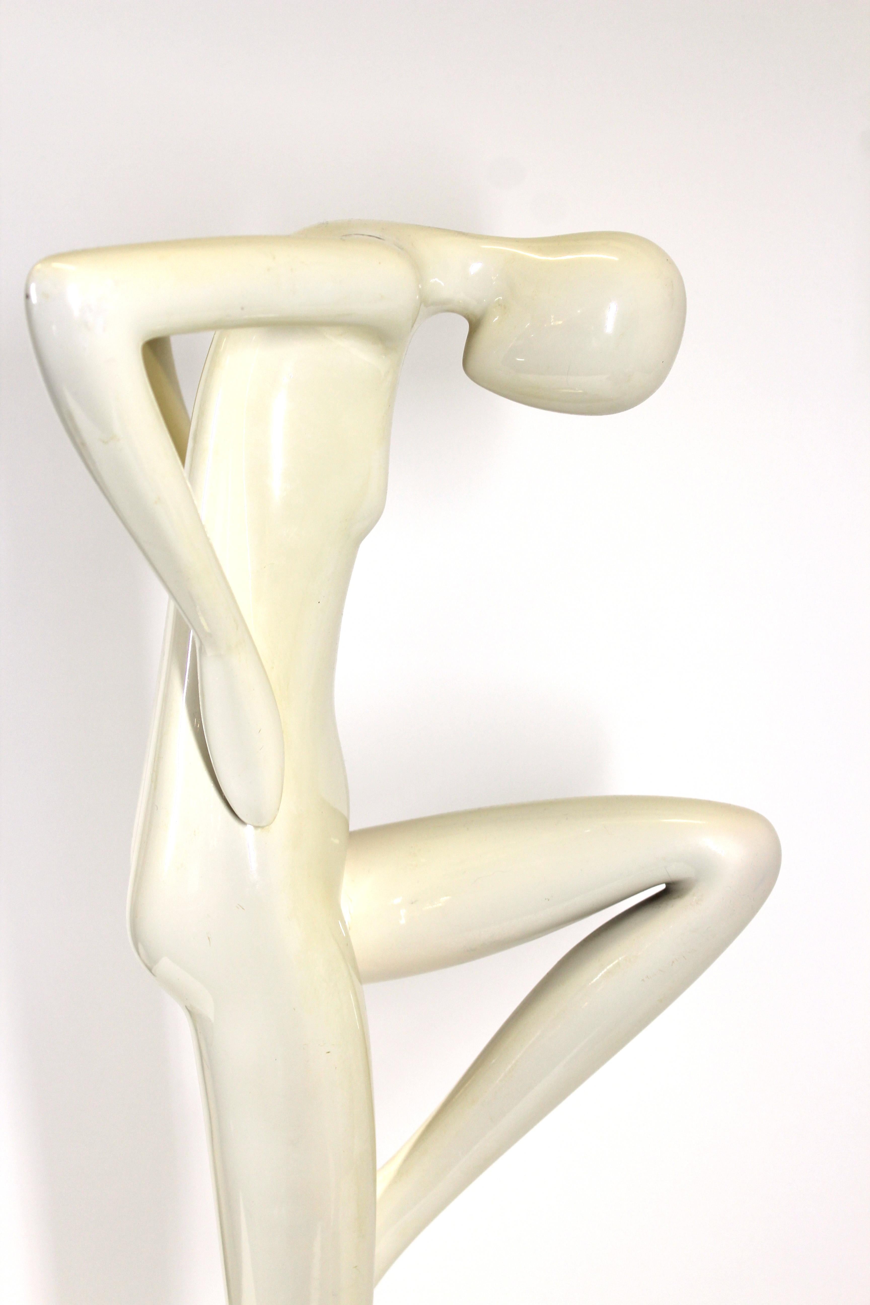 Modern Stylized Figure of Nude Woman on Metal Stand 2