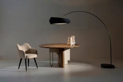 Modern Sublime Arc Floor Lamp, Marble Black, Handmade in Portugal by Greenapple
