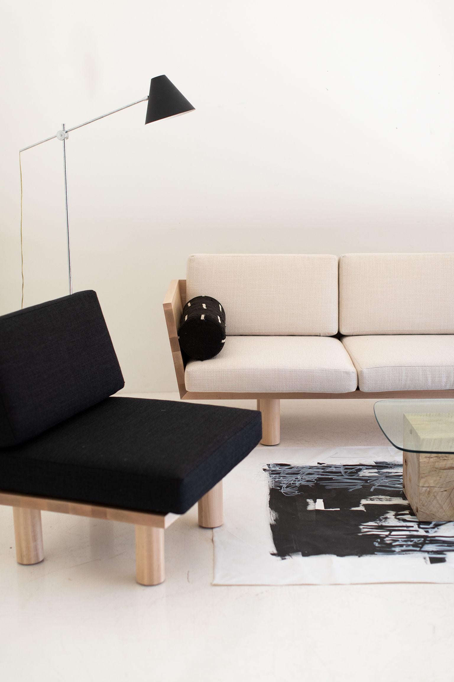 Modern Suelo Sofa, Turned Leg For Sale 9