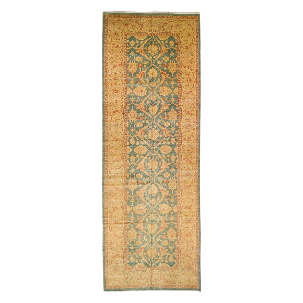 Moderner moderner handgefertigter persischer langer Wollteppich mit Blumenmotiv aus Sultanabad