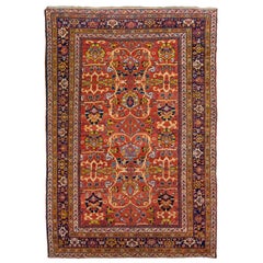 Tappeto moderno in lana persiana Sultanabad Rugs fatto a mano color arancio-ruggine