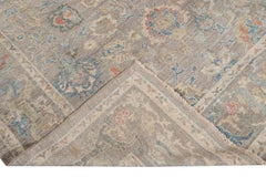 Modern Sultanabad Handmade Square Wool Rug