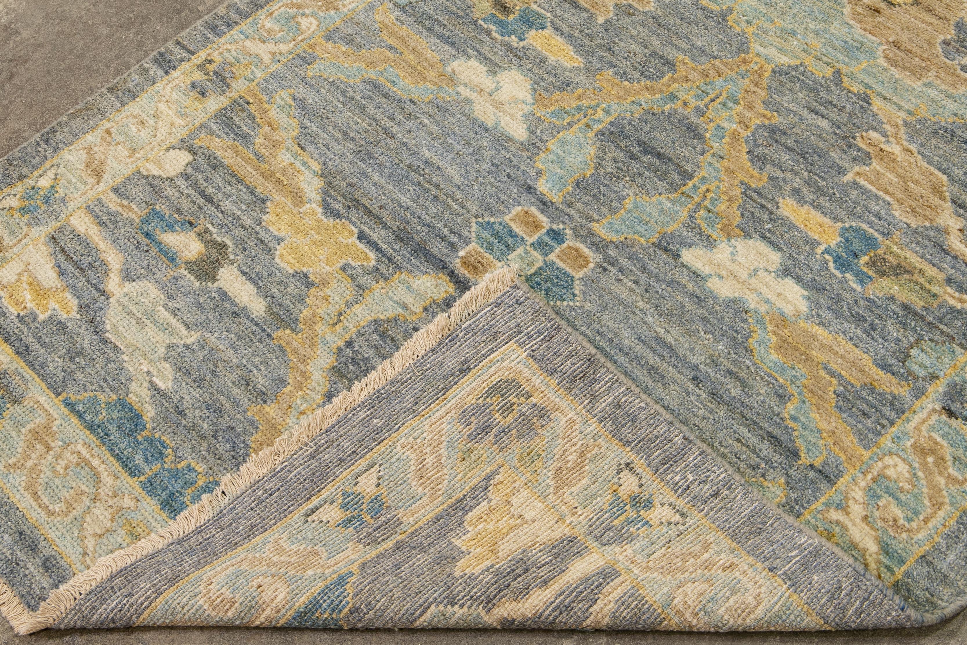 Runner moderno in lana lunga Sultanabad 4 X 26 in vendita 2