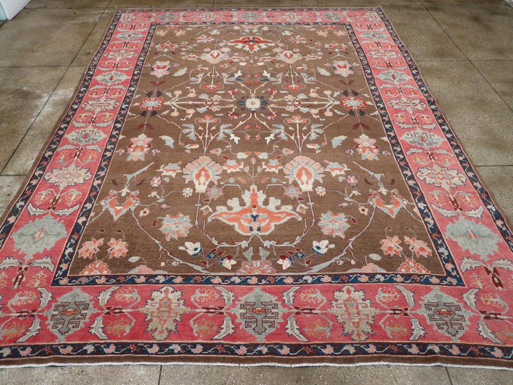 Modern Sultanabad-Style Handmade Persian Mahal Large Room Size Carpet In New Condition For Sale In New York, NY