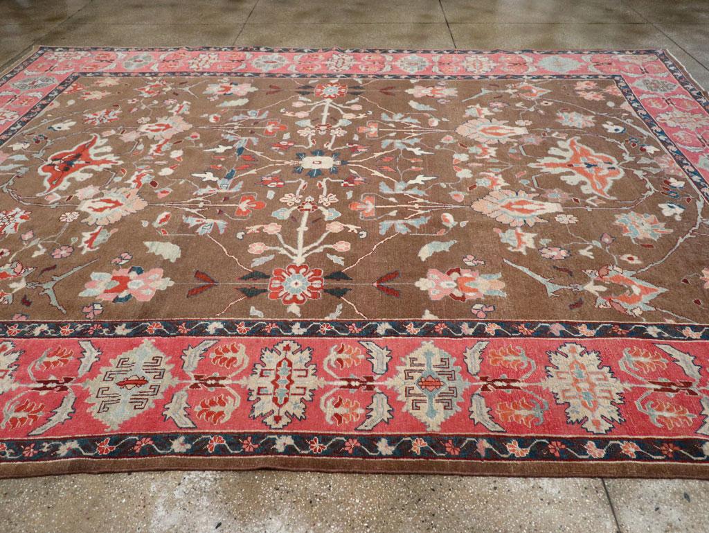 Wool Modern Sultanabad-Style Handmade Persian Mahal Large Room Size Carpet For Sale