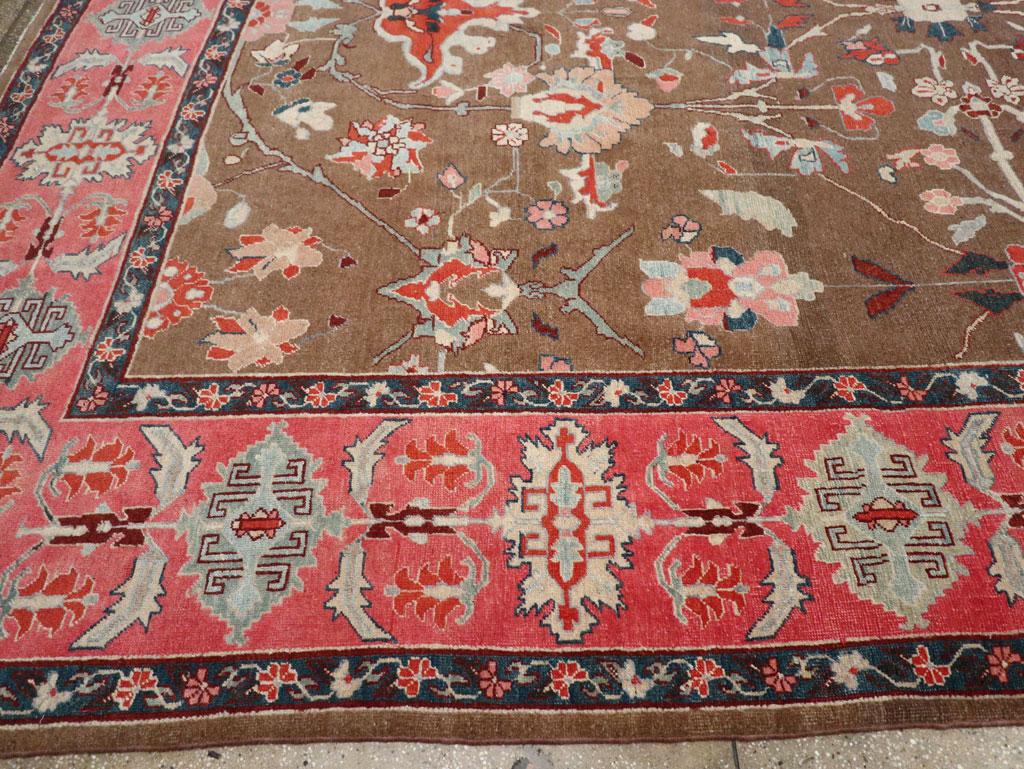 Modern Sultanabad-Style Handmade Persian Mahal Large Room Size Carpet For Sale 1