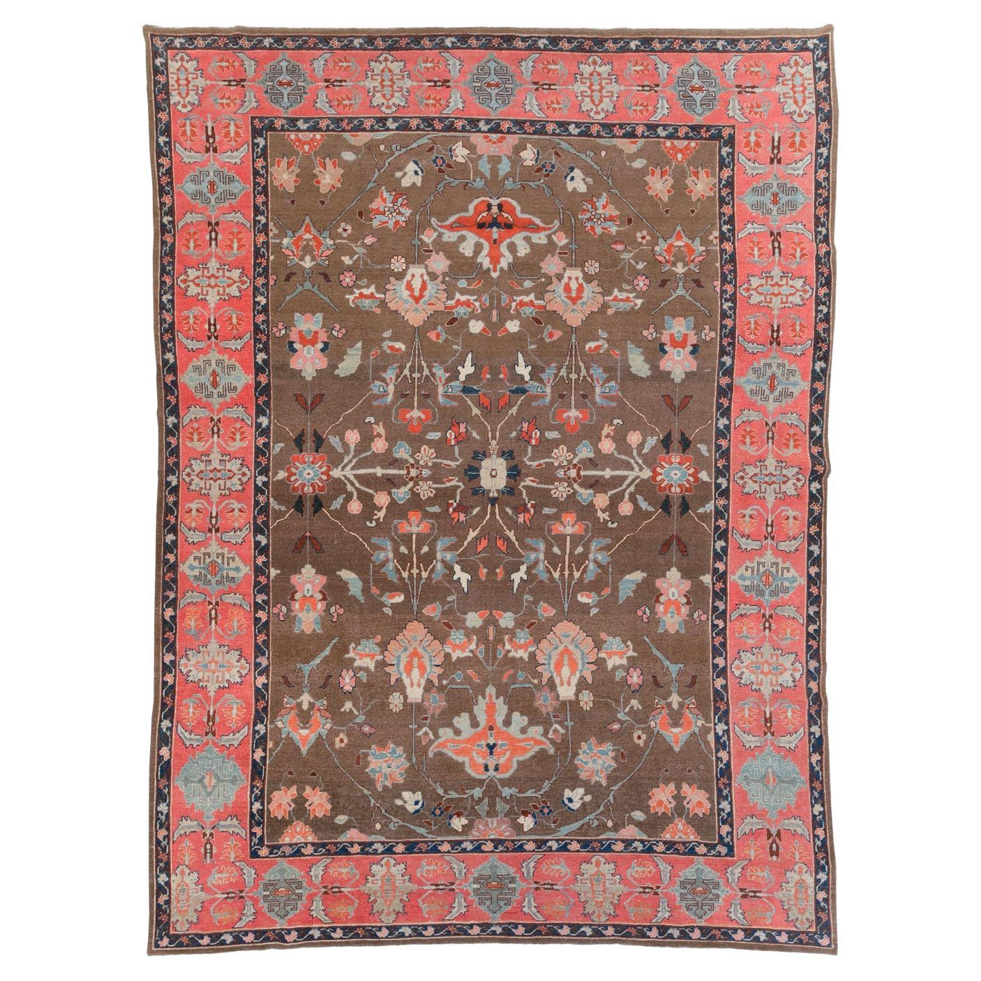 Modern Sultanabad-Style Handmade Persian Mahal Large Room Size Carpet For Sale