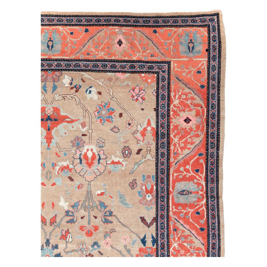 Hand-Knotted Modern Sultanabad-Style Handmade Persian Mahal Oversize Carpet For Sale
