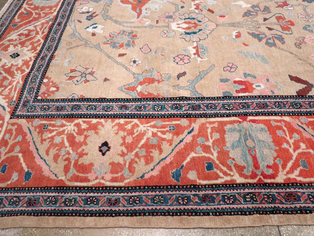 Modern Sultanabad-Style Handmade Persian Mahal Oversize Carpet For Sale 1