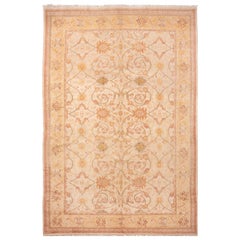 Modern Sultanabad Style Yellow and Blue Wool Rug