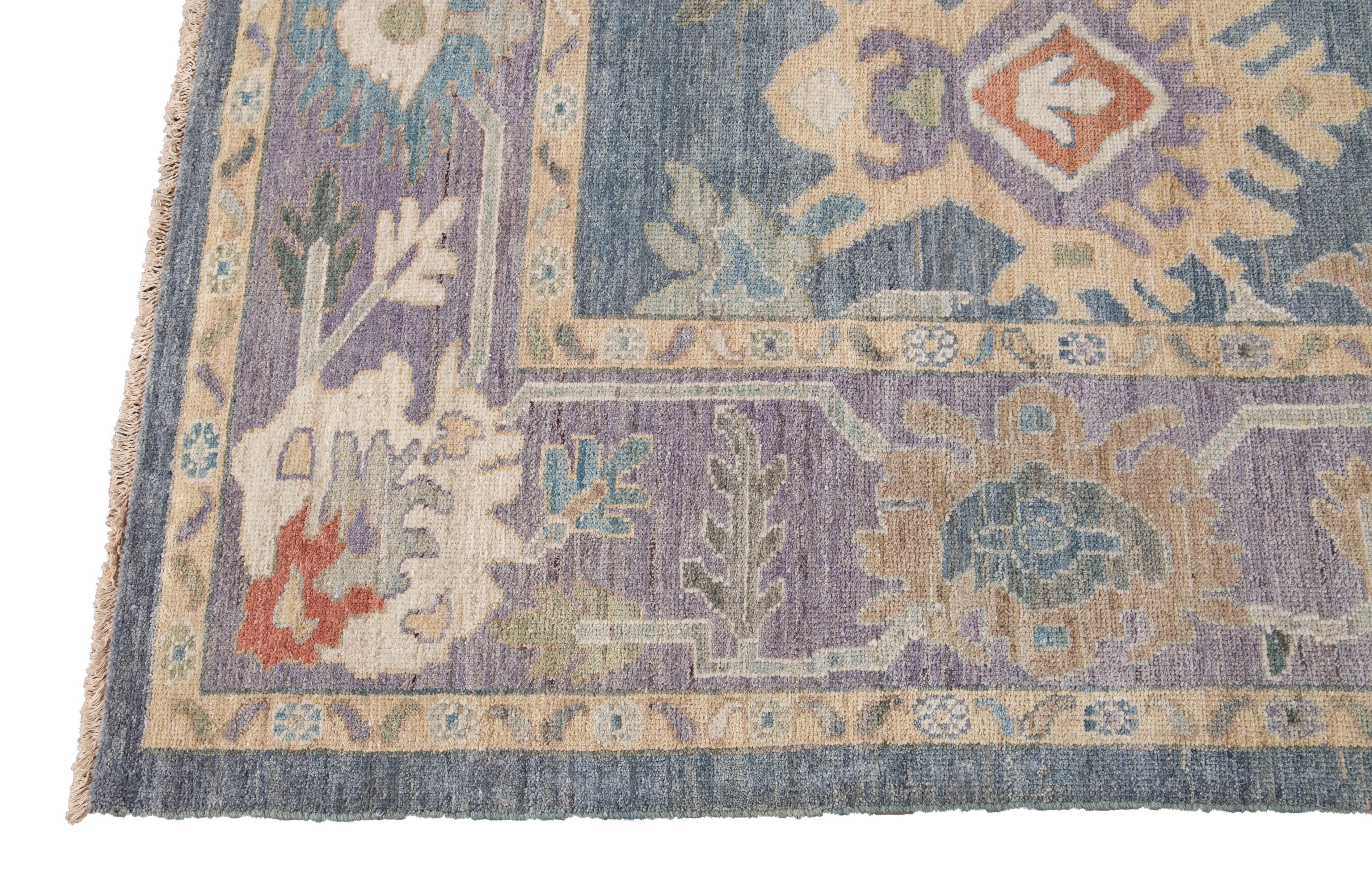 Modern Sultanabad Wool Rug For Sale 4