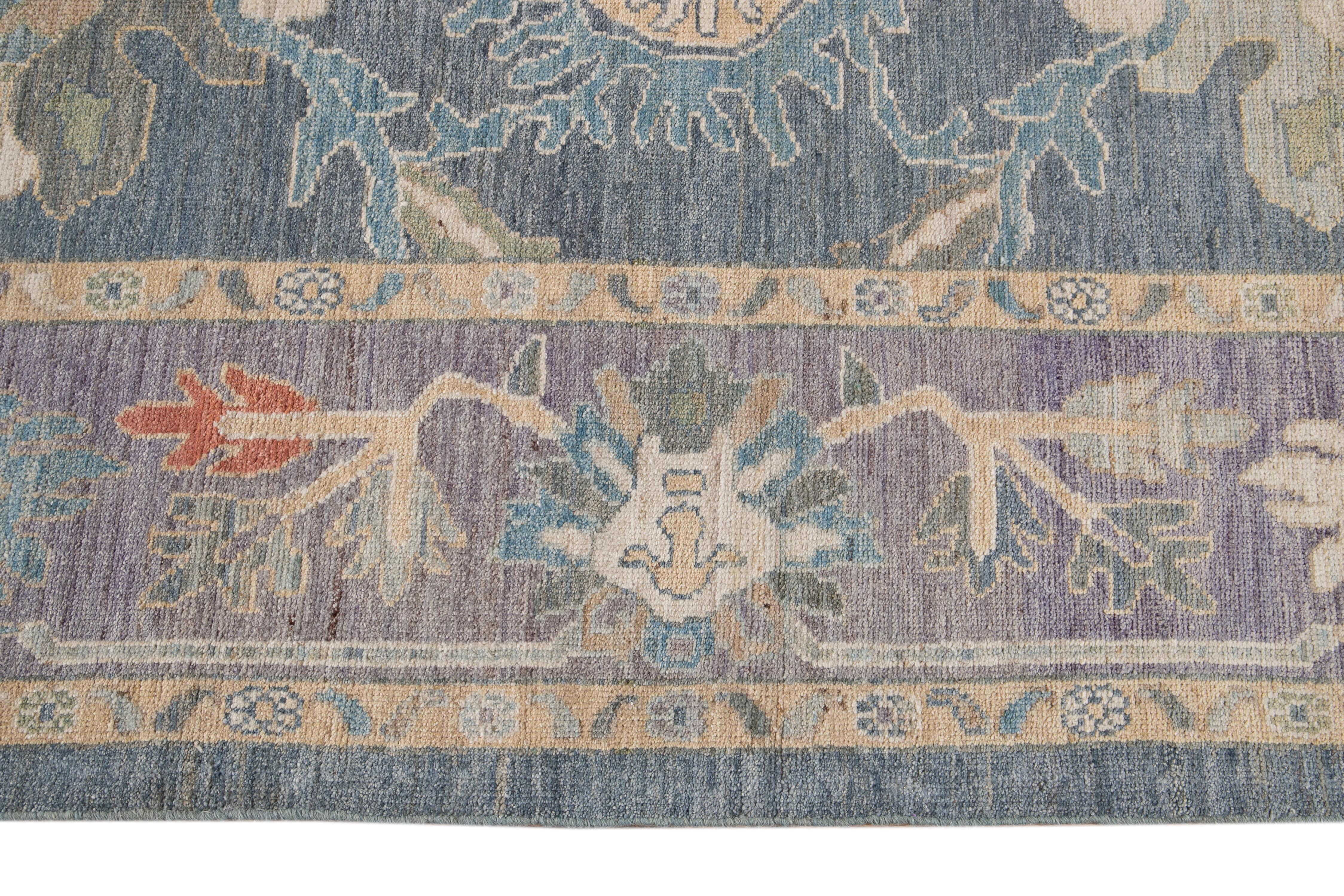 Modern Sultanabad Wool Rug For Sale 5