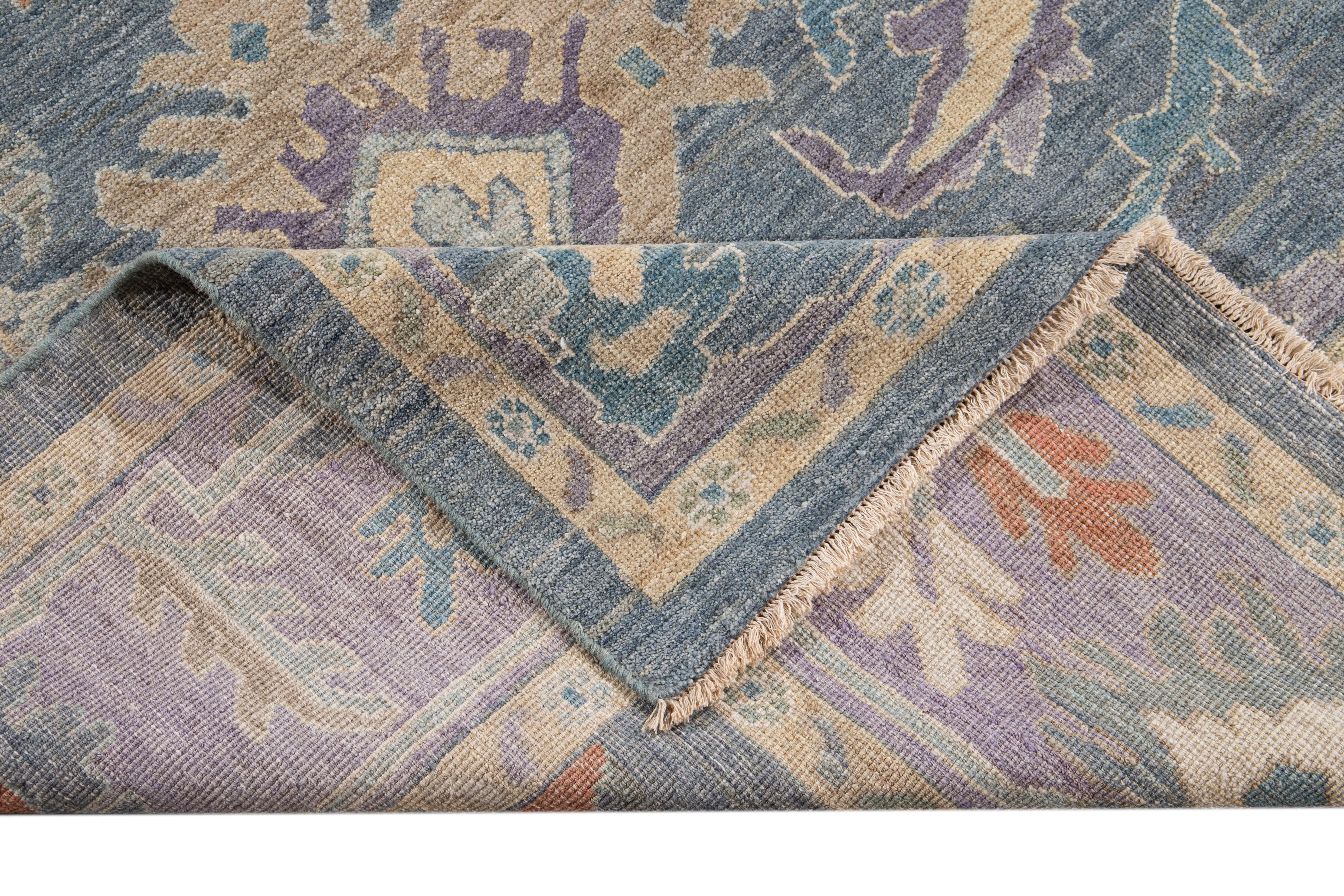 Asian Modern Sultanabad Wool Rug For Sale