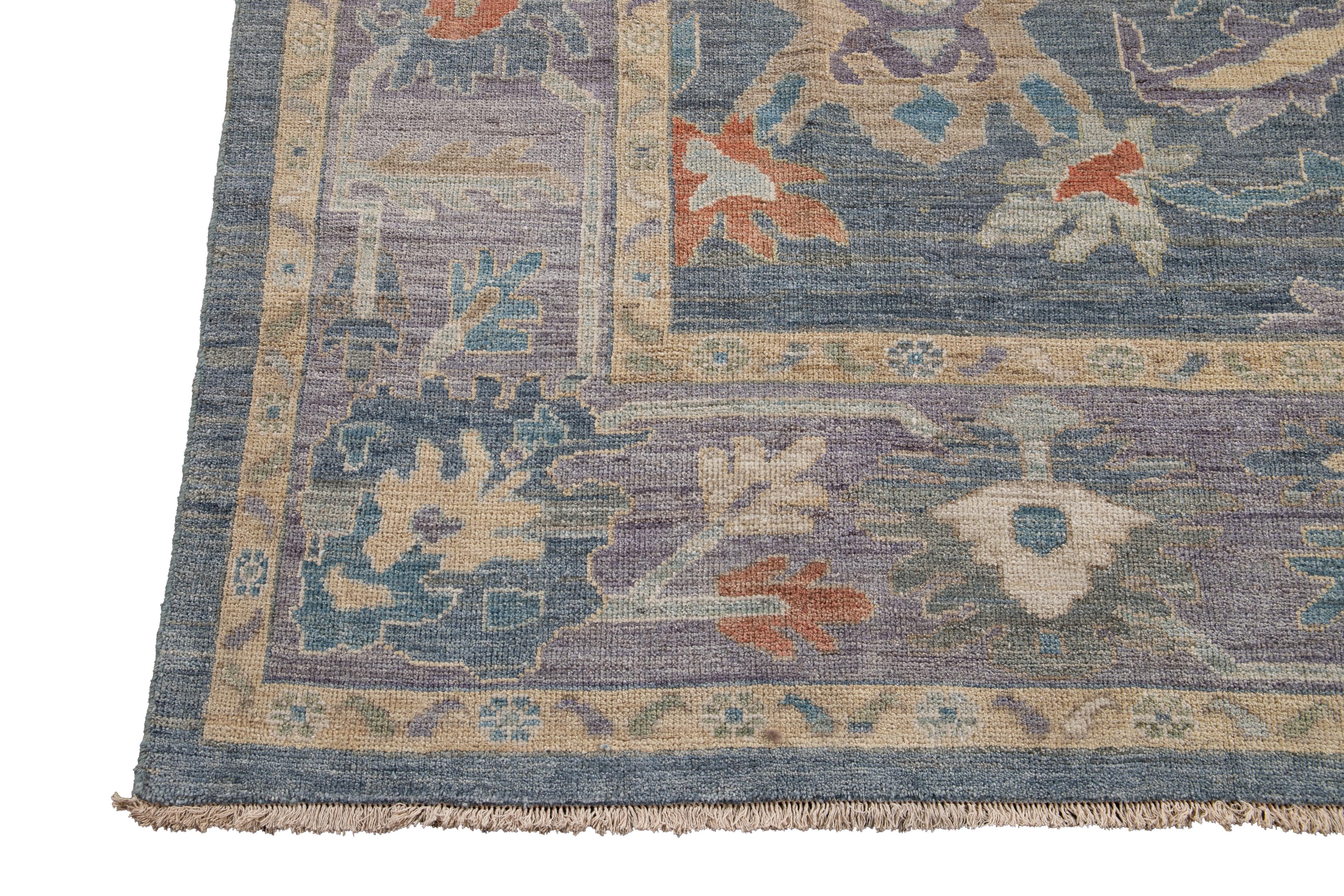 Contemporary Modern Sultanabad Wool Rug For Sale