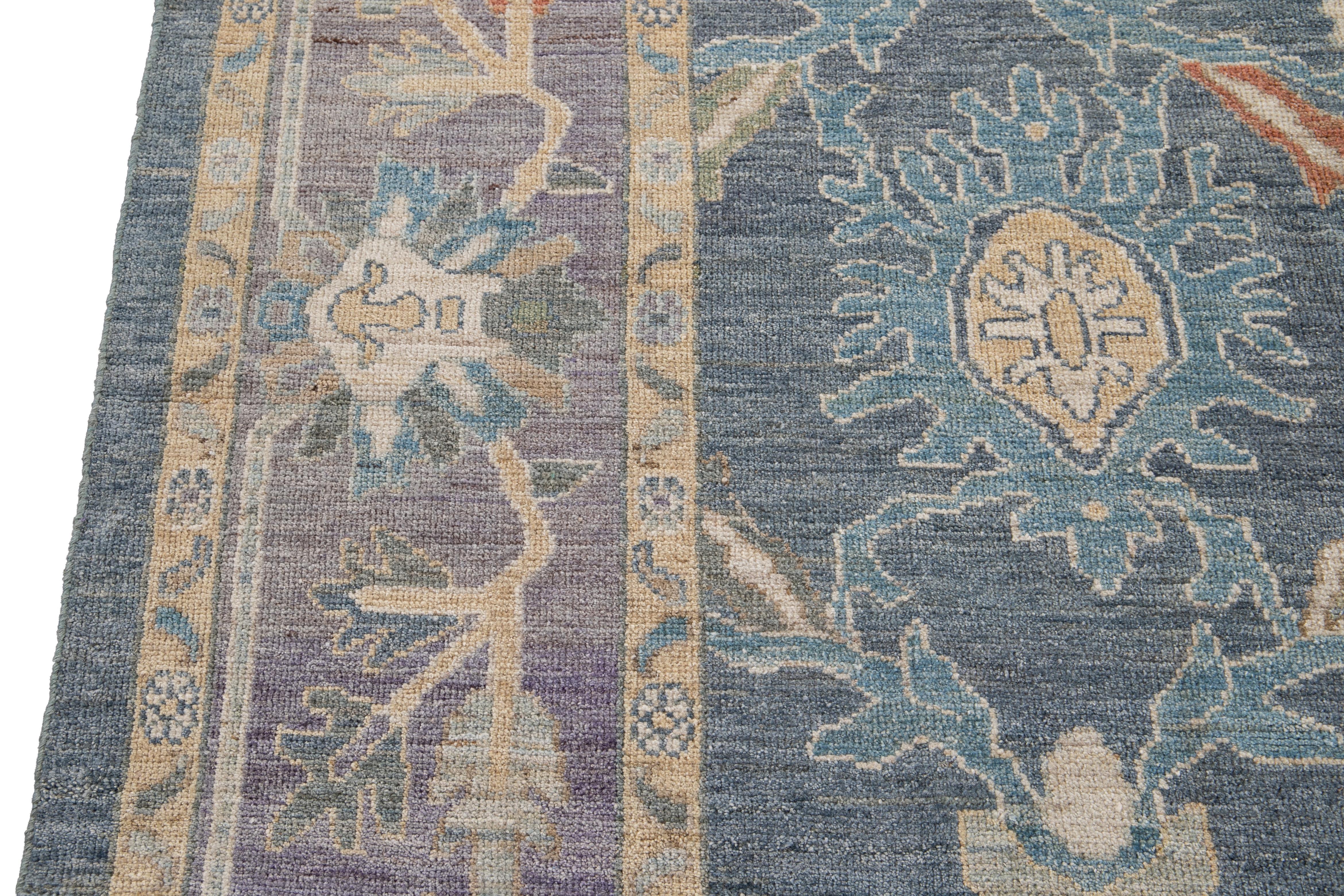 Modern Sultanabad Wool Rug For Sale 3