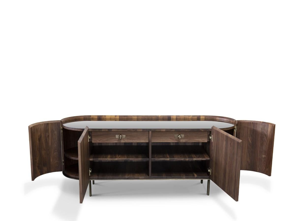 Modern Walnut Sulu Sideboard by Caffe Latte For Sale 5