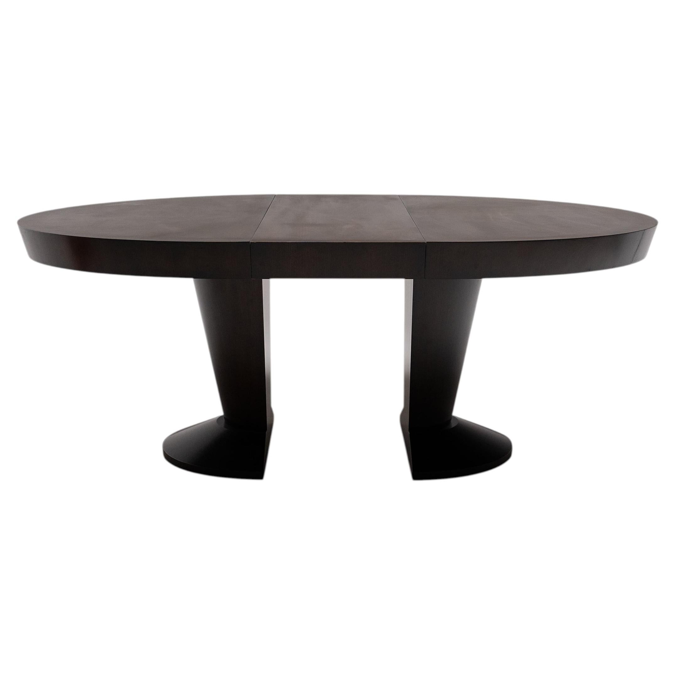 Mesa de Comedor Moderna con Pedestal y Hoja Sunburst