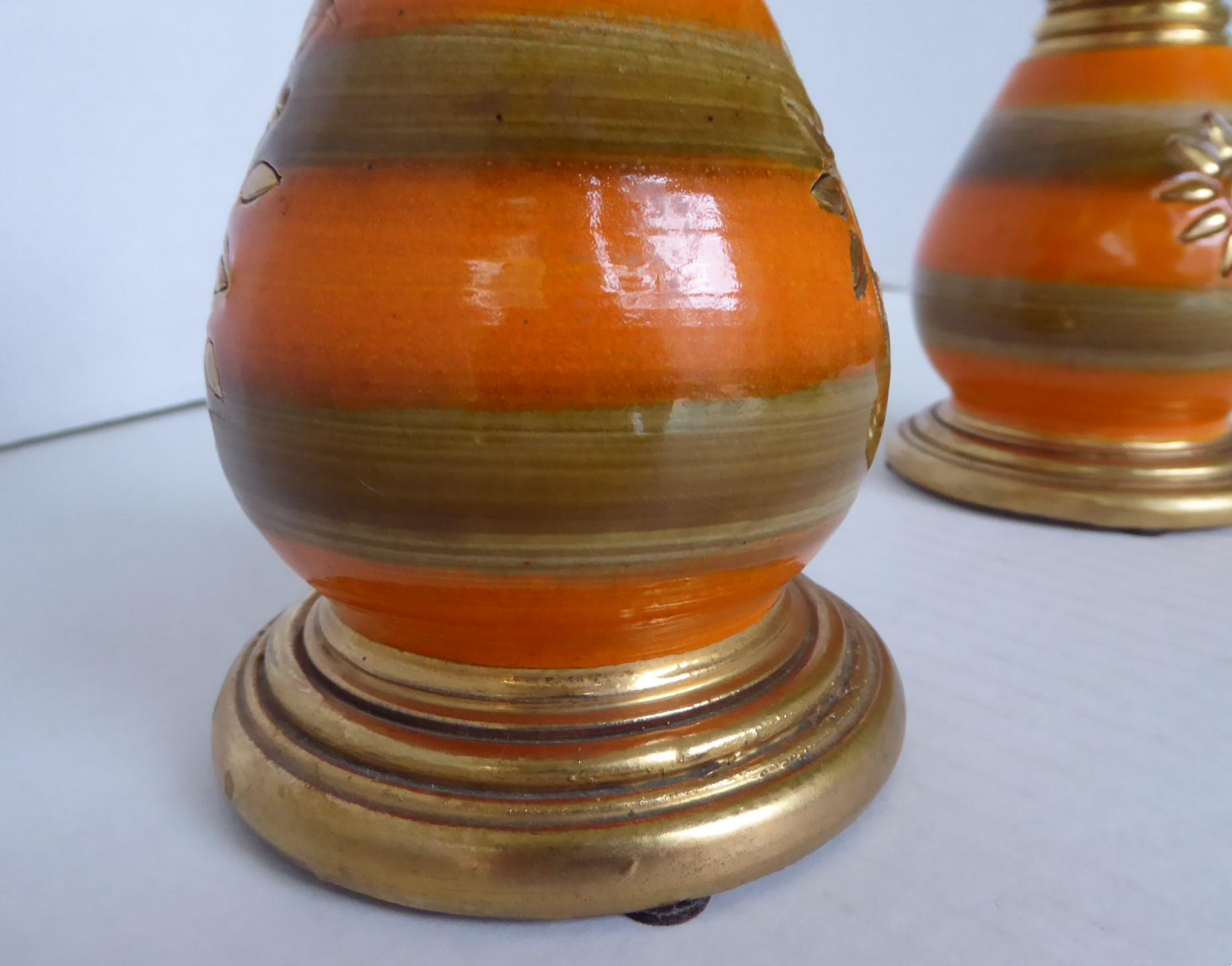 Mid-20th Century Modern Sunburst Pottery Candleholders - Bitossi Londi Rosenthal Netter Italy 60s For Sale