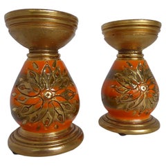 Portacandele moderni in ceramica a raggiera - Bitossi Londi Rosenthal Netter Italia anni '60