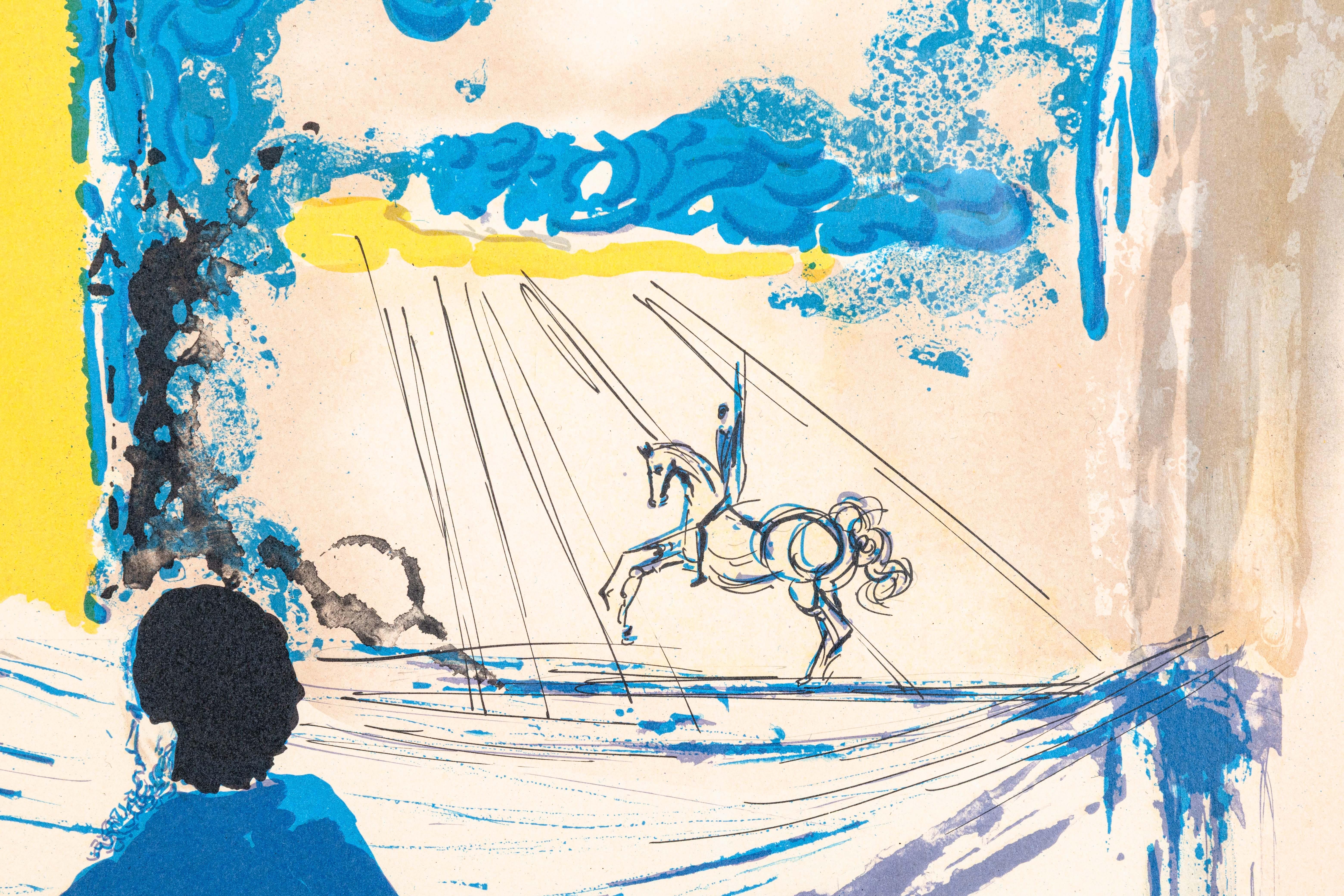 Moderne Lithographie des Surrealismus im Stil von Salvador Dali, Der Arzt, gerahmt im Zustand „Gut“ in Keego Harbor, MI