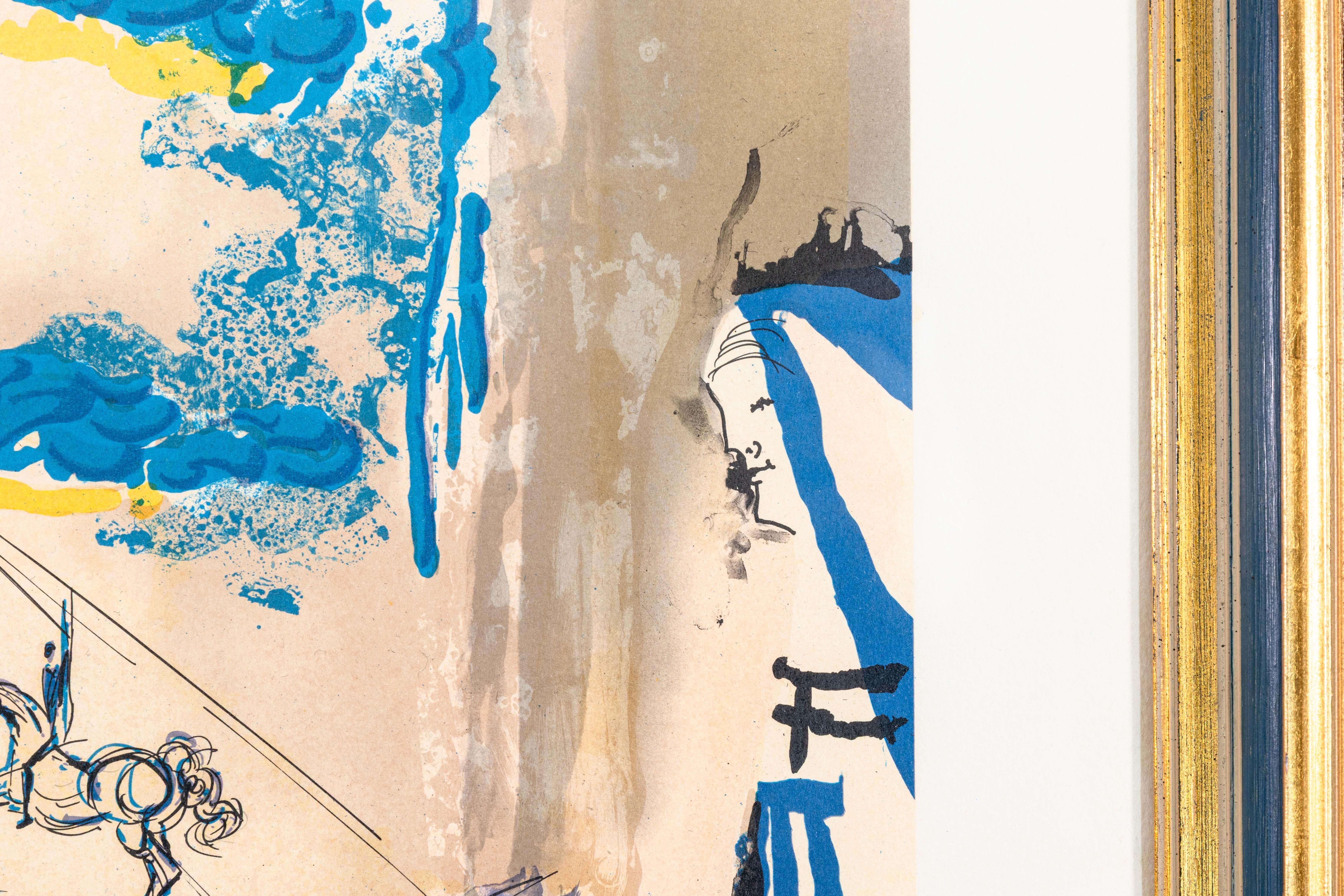 Moderne Lithographie des Surrealismus im Stil von Salvador Dali, Der Arzt, gerahmt (Ende des 20. Jahrhunderts)