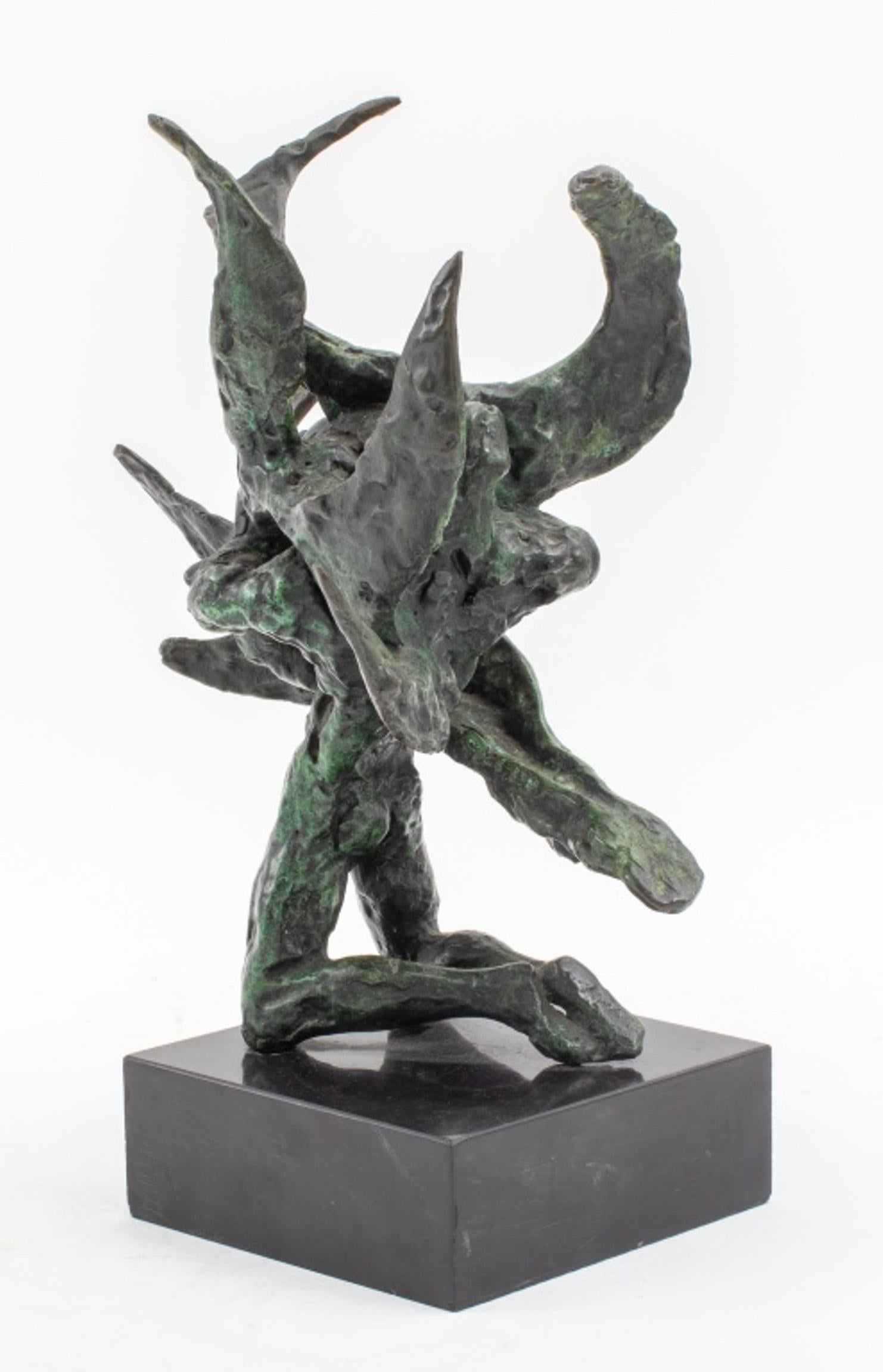 Late 20th Century Modern Surrealist Nude Bronze Sculpture