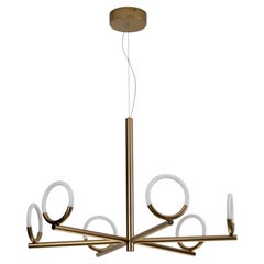 Modern Suspension Loop, Matt Bronze Metal Frame, Made In Italy