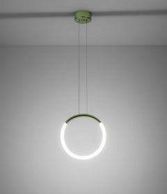 Modern Suspension Loop, Matt Metallic Green metal frame, Made In Italy
