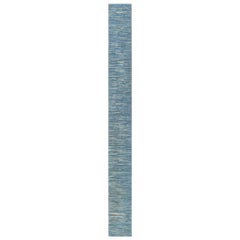 Tapis de couloir moderne suédois en laine bleue de Doris Leslie Blau