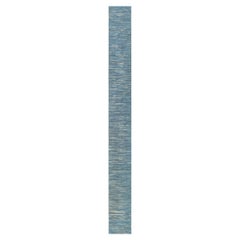Modern Swedish Design Blue Wool Runner by Doris Leslie Blau