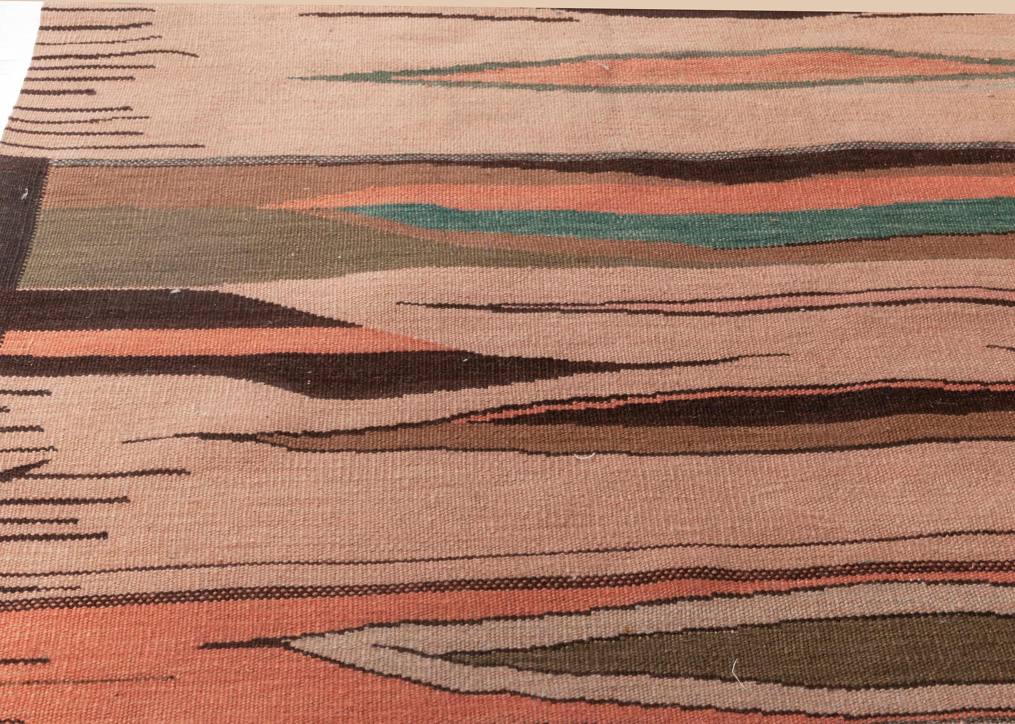 Modern Swedish Design Flat Weave Wool Rug by Doris Leslie Blau In New Condition For Sale In New York, NY