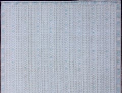 Skandinavischer Flachgewebeteppich mit geometrischem Muster von Keivan Woven Arts, 8'5 x 9'9