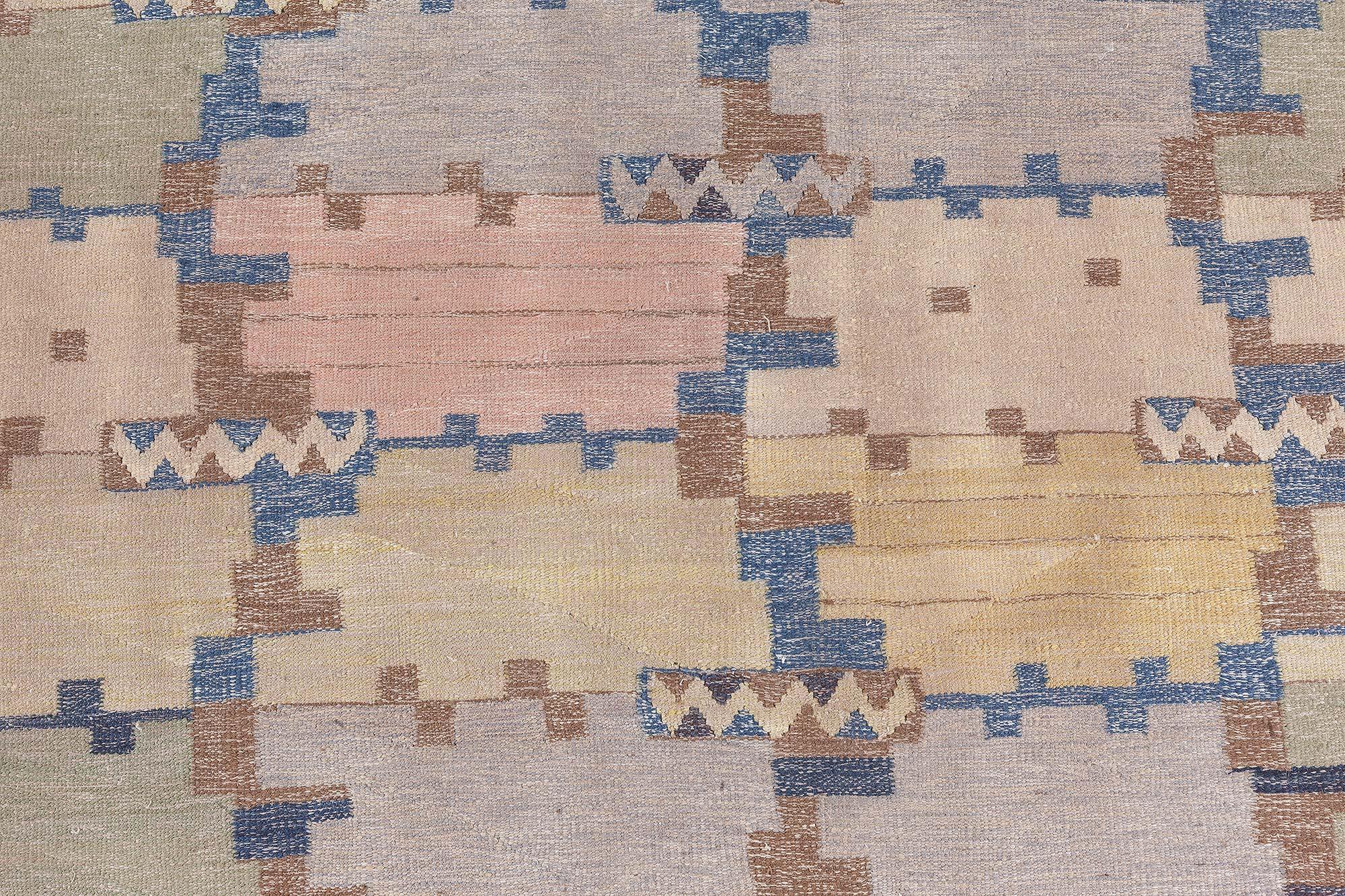 Moderner schwedischer Flachgewebe-Teppich von Doris Leslie Blau (Skandinavische Moderne) im Angebot