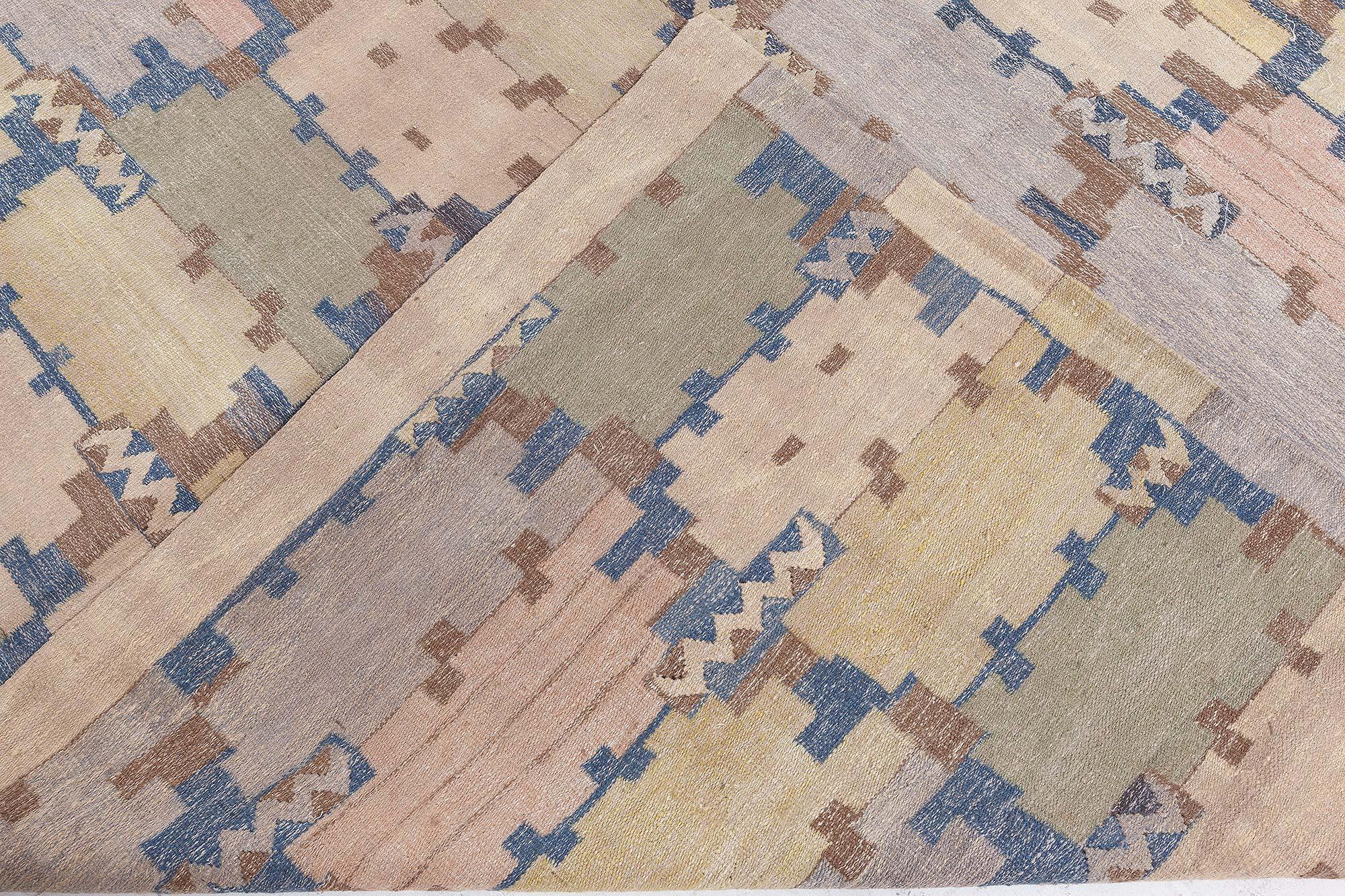 Tappeto moderno svedese a trama piatta ispirato a Doris Leslie Blau in vendita 1