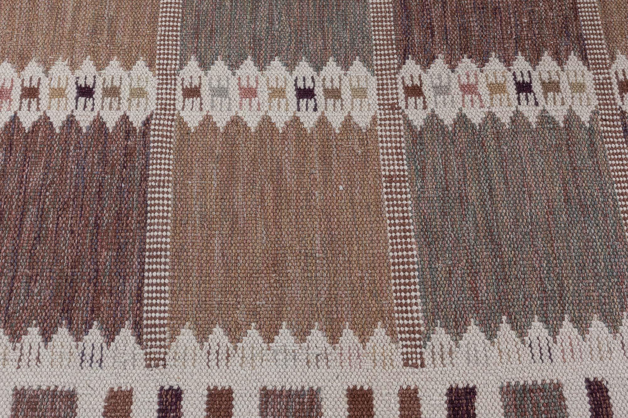 Modern Swedish Flat Weave Rug by Doris Leslie Blau
Size: 8'3