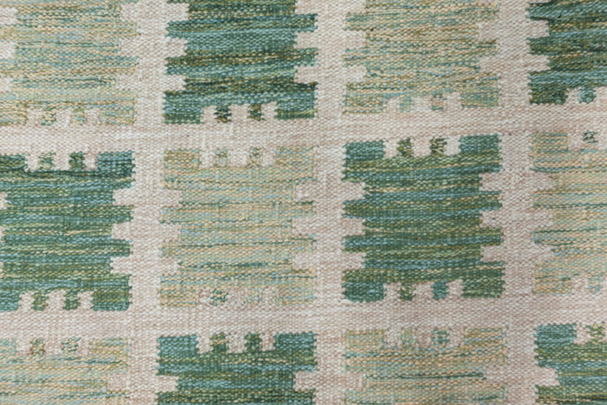 Modern Swedish Flat Weave Rug by Doris Leslie Blau
Size: 13'7