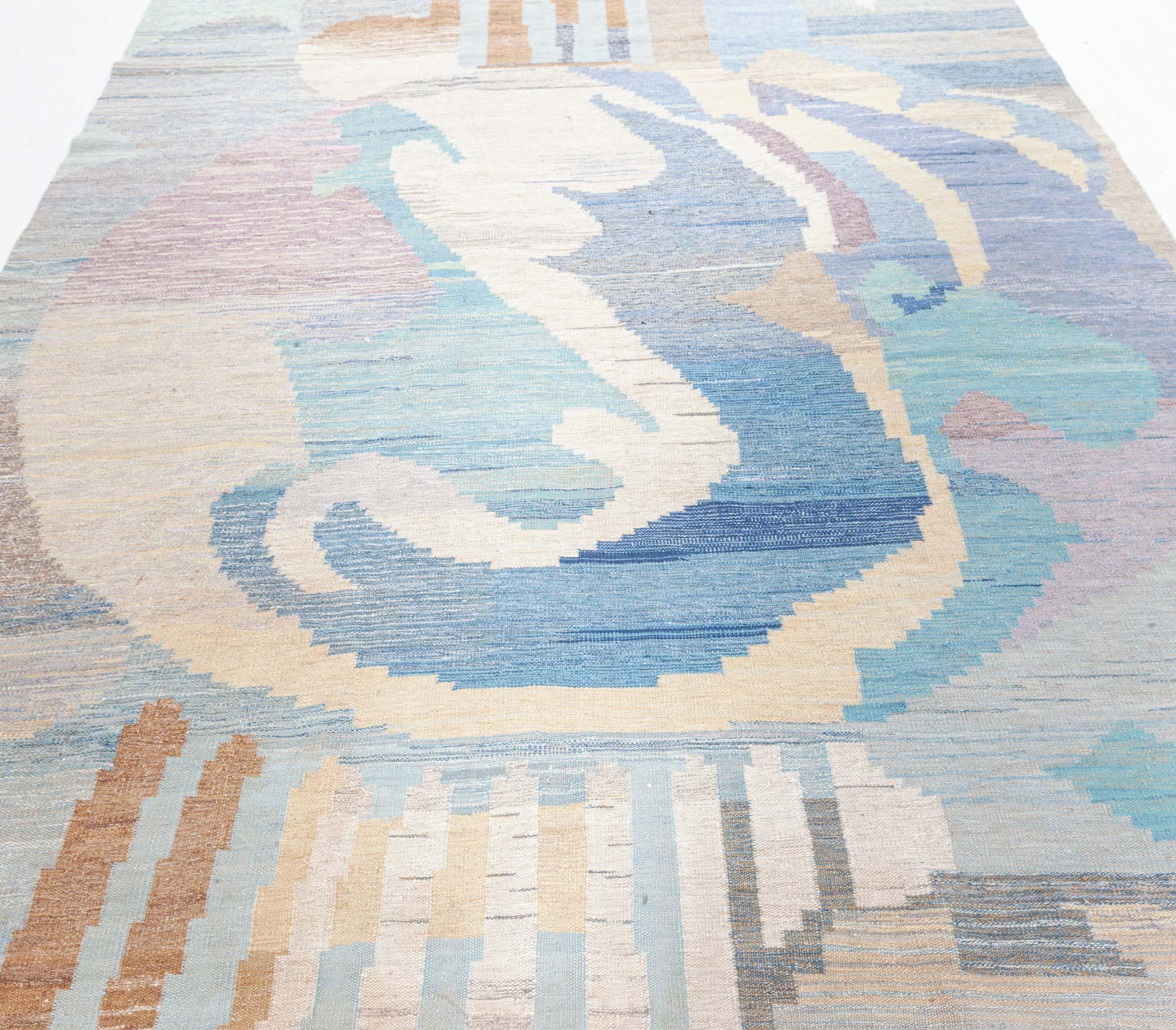 Scandinavian Modern Modern Swedish Flat Weave Rug by Doris Leslie Blau For Sale