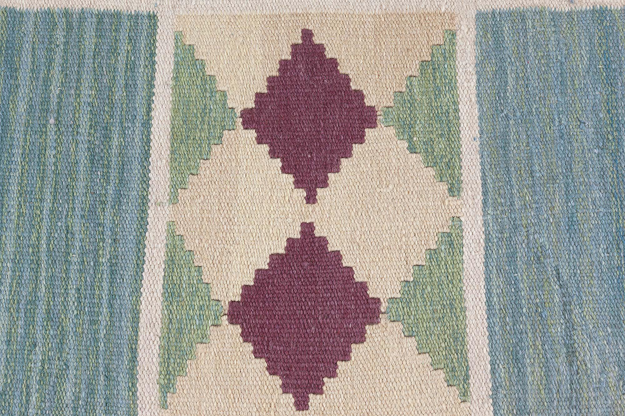 Scandinavo moderno Tappeto moderno svedese a trama piatta di Doris Leslie Blau in vendita
