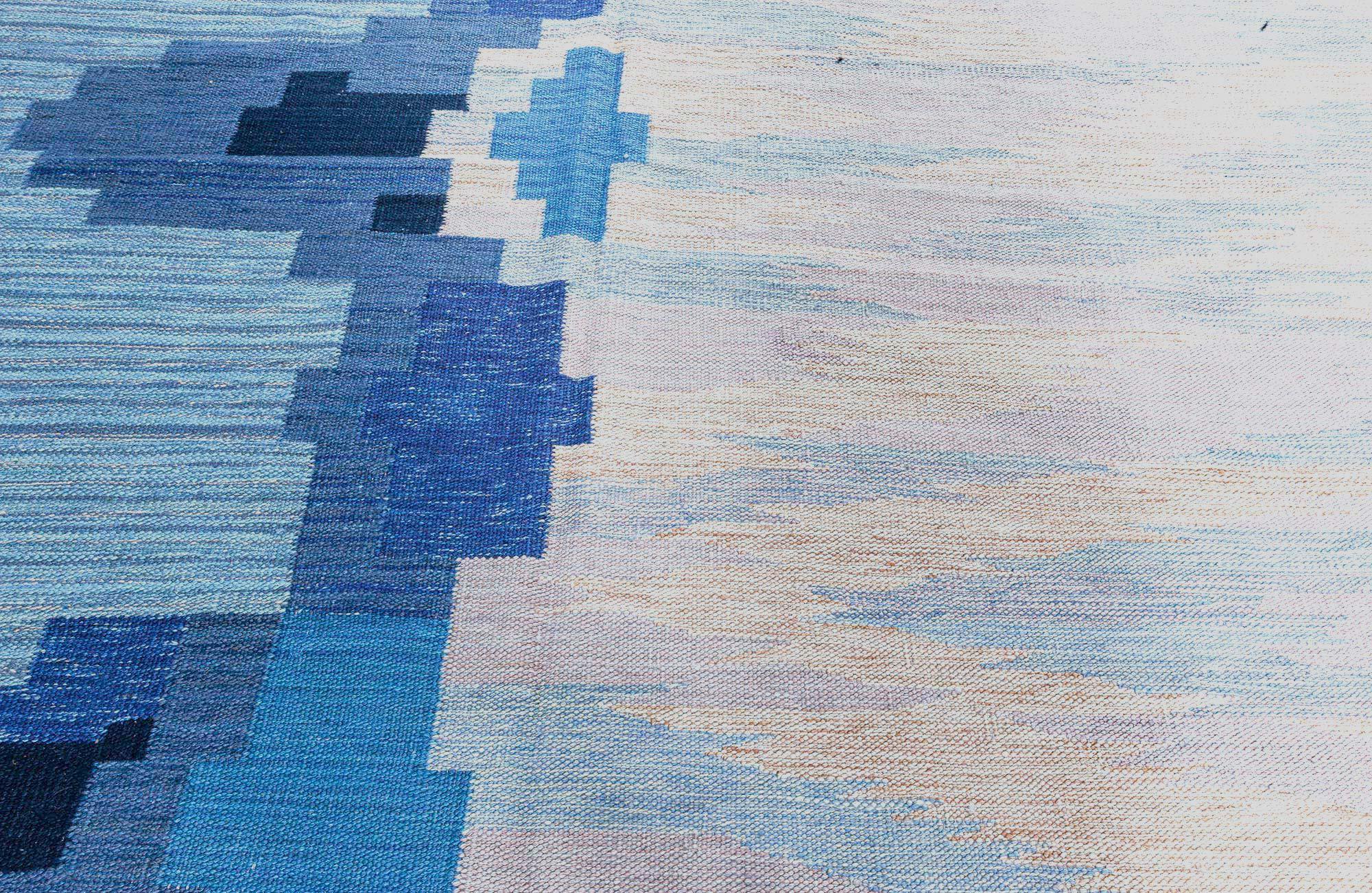 Scandinavian Modern Swedish Flat Weave Rug by Doris Leslie Blau For Sale