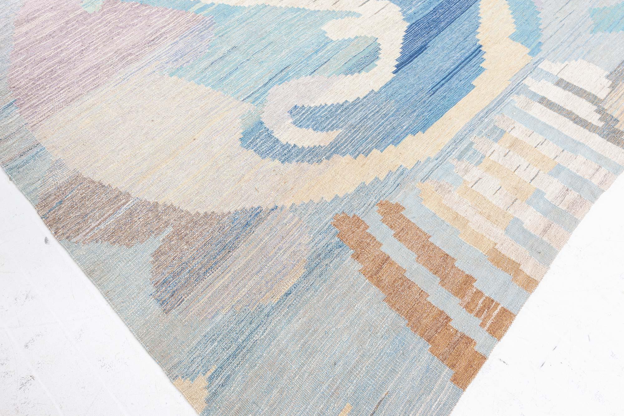 Scandinavian Modern Swedish Flat Weave Rug by Doris Leslie Blau For Sale