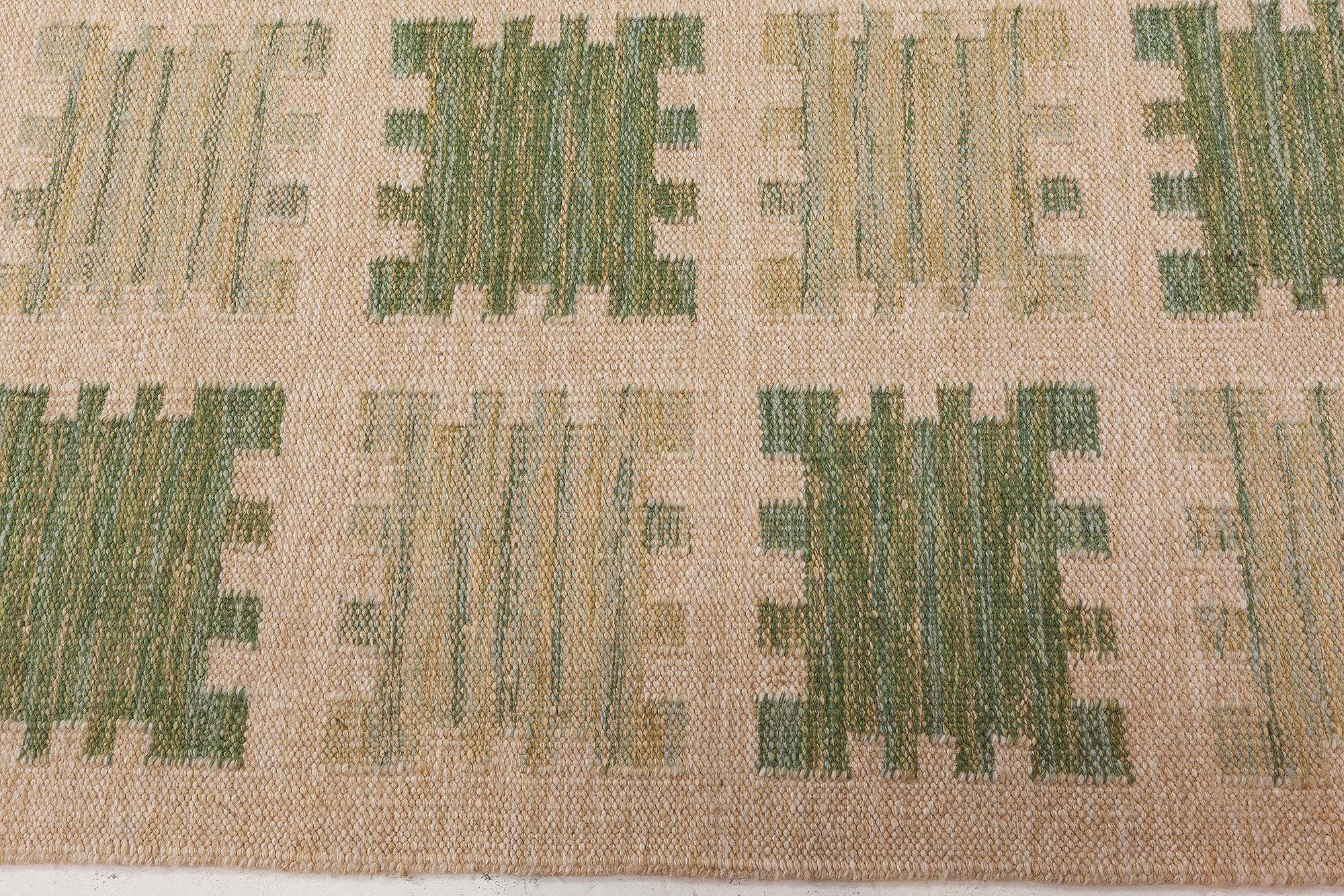 Moderner schwedischer Flachgewebe-Teppich von Doris Leslie Blau (Handgewebt) im Angebot