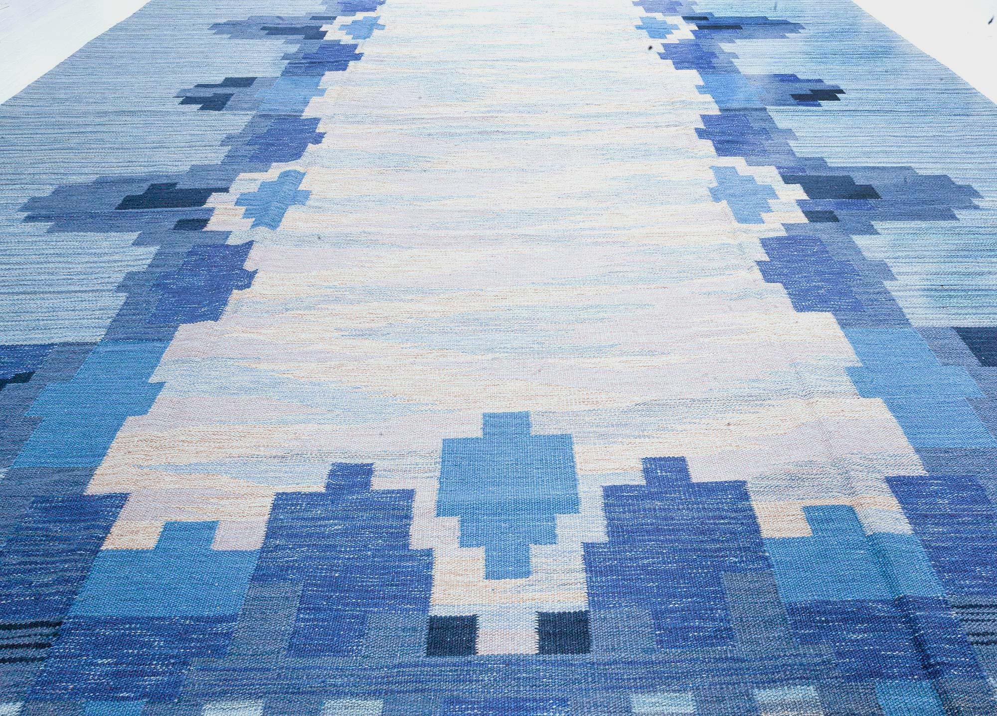 Hand-Woven Modern Swedish Flat Weave Rug by Doris Leslie Blau For Sale