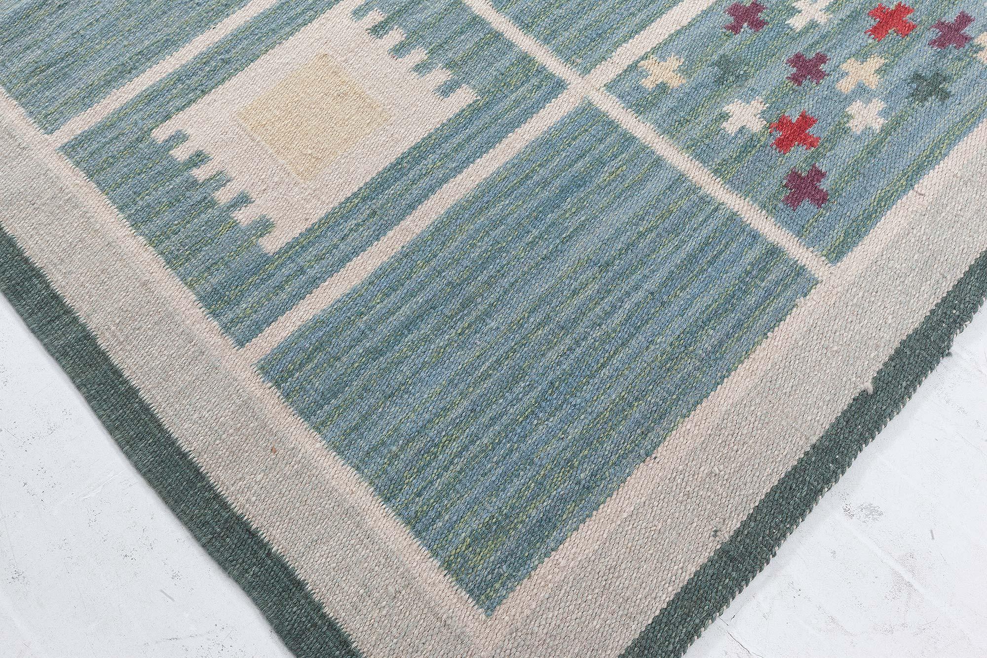 Tessuto a mano Tappeto moderno svedese a trama piatta di Doris Leslie Blau in vendita